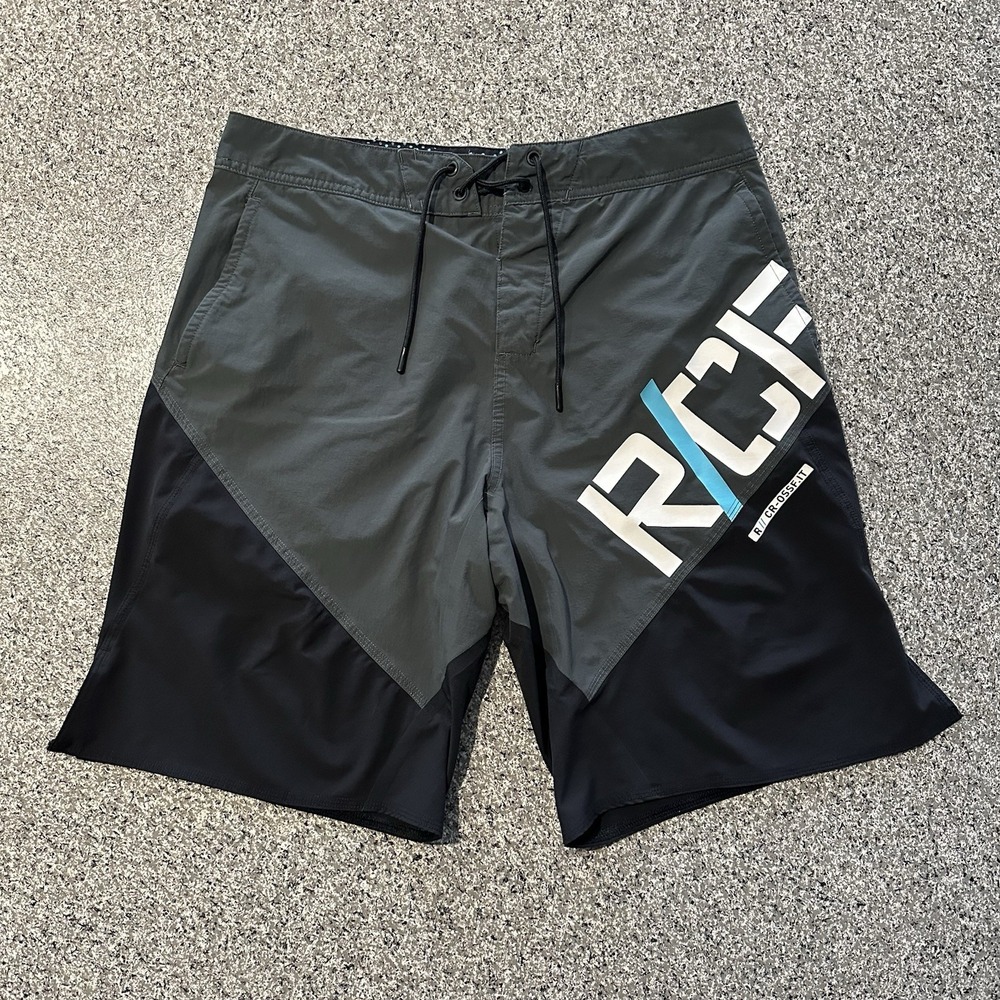 Reebok CrossFit Shorts Mens 30 Black 9.5"‎ Athletic Gym Training Drawstring Logo